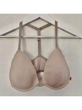 Josie by Natori 34DD Racerback Bra Front-Closure Beige Nude